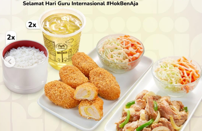 Spesial Hari Guru, Promo Hokben Happy Deals dan Double Chicken Mulai Rp28 Ribuan